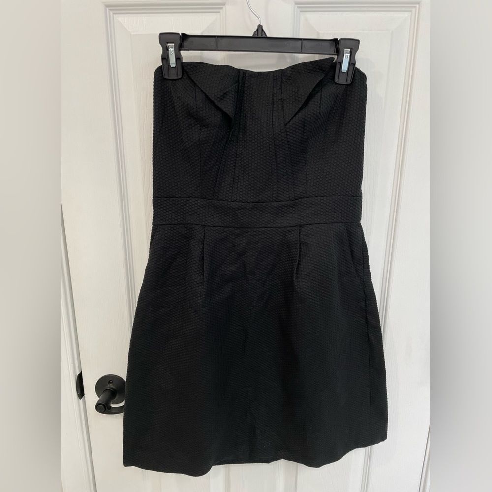 Parameter Black Textured Strapless Mini Dress Women’s Size 10